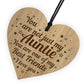 Auntie Birthday Card Engraved Heart Auntie Christmas Present