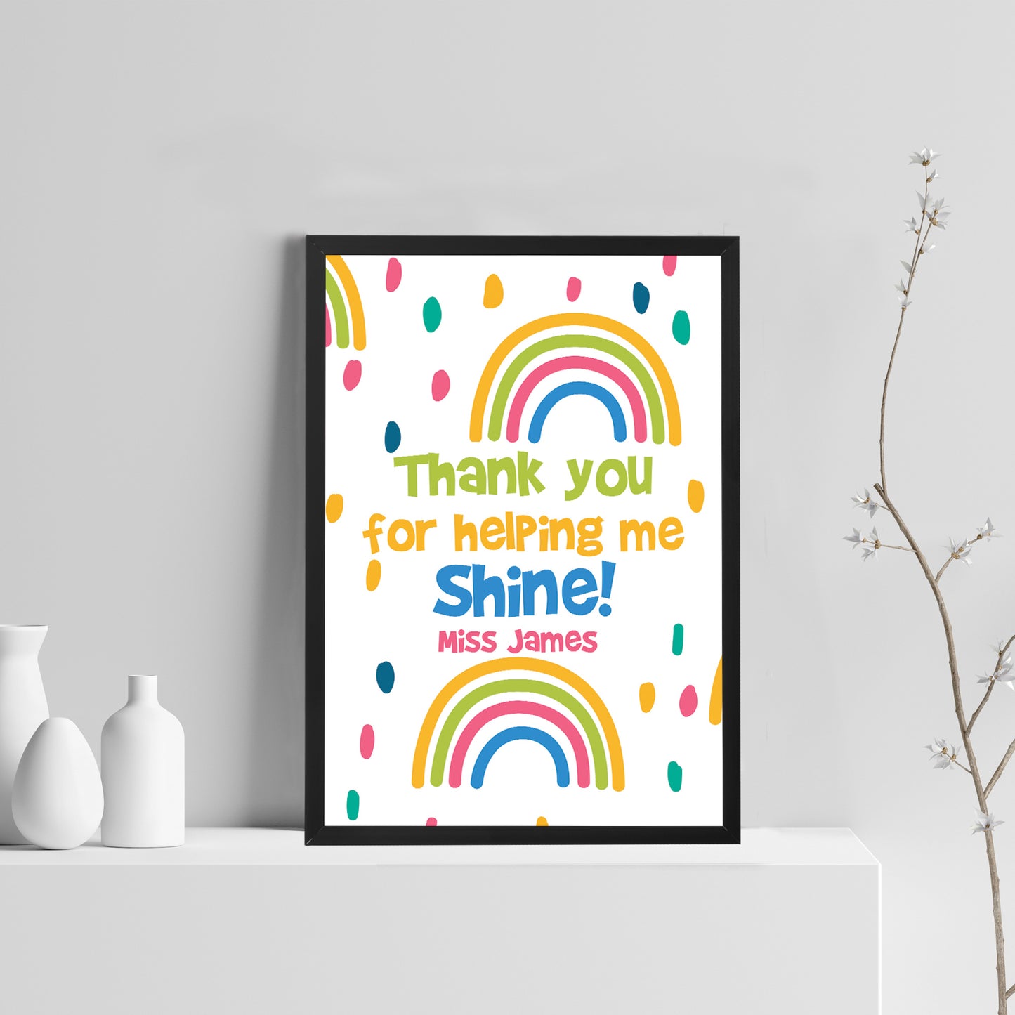 Cute Teacher Print Personalised Thank You Gift For Teacher