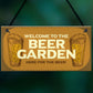 Funny Beer Garden Sign Home Bar Man Cave Garden Plaque Beer