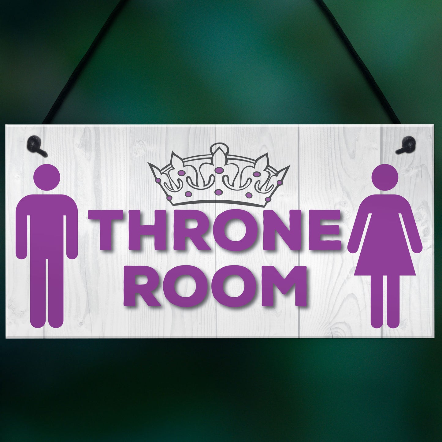 Throne Room Bathroom Toilet Door Hanging Plaque Sign Gift