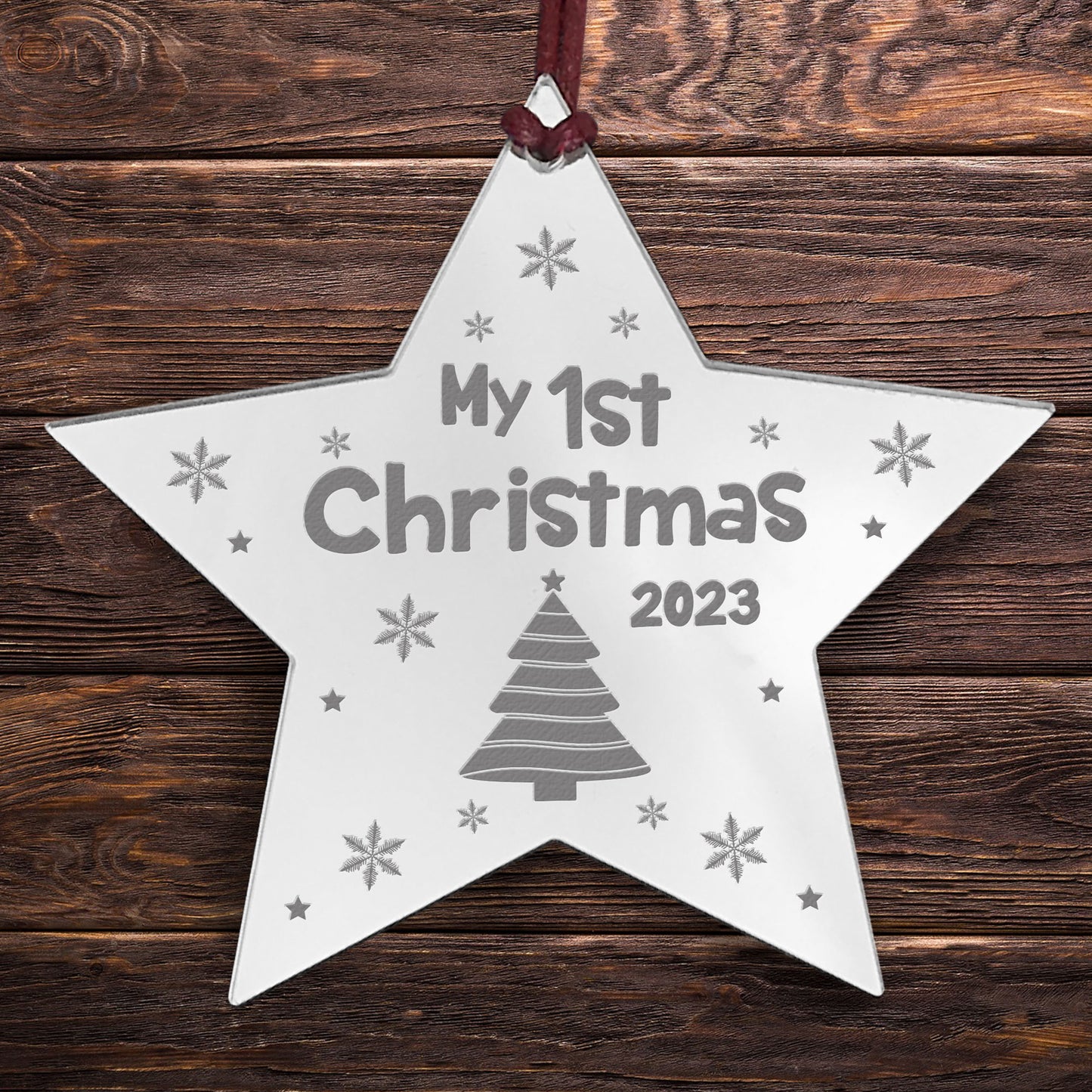 My 1st Christmas 2023 Hanging Christmas Decoration Engraved