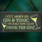 Novelty Gin & Tonic Hanging Sign Plaque Friendship Gift Home Bar