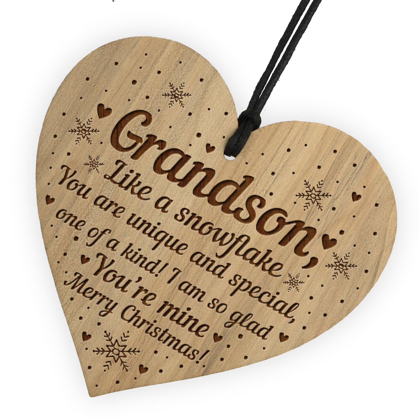 Christmas Gift For Grandson Engraved Heart Grandson Gifts