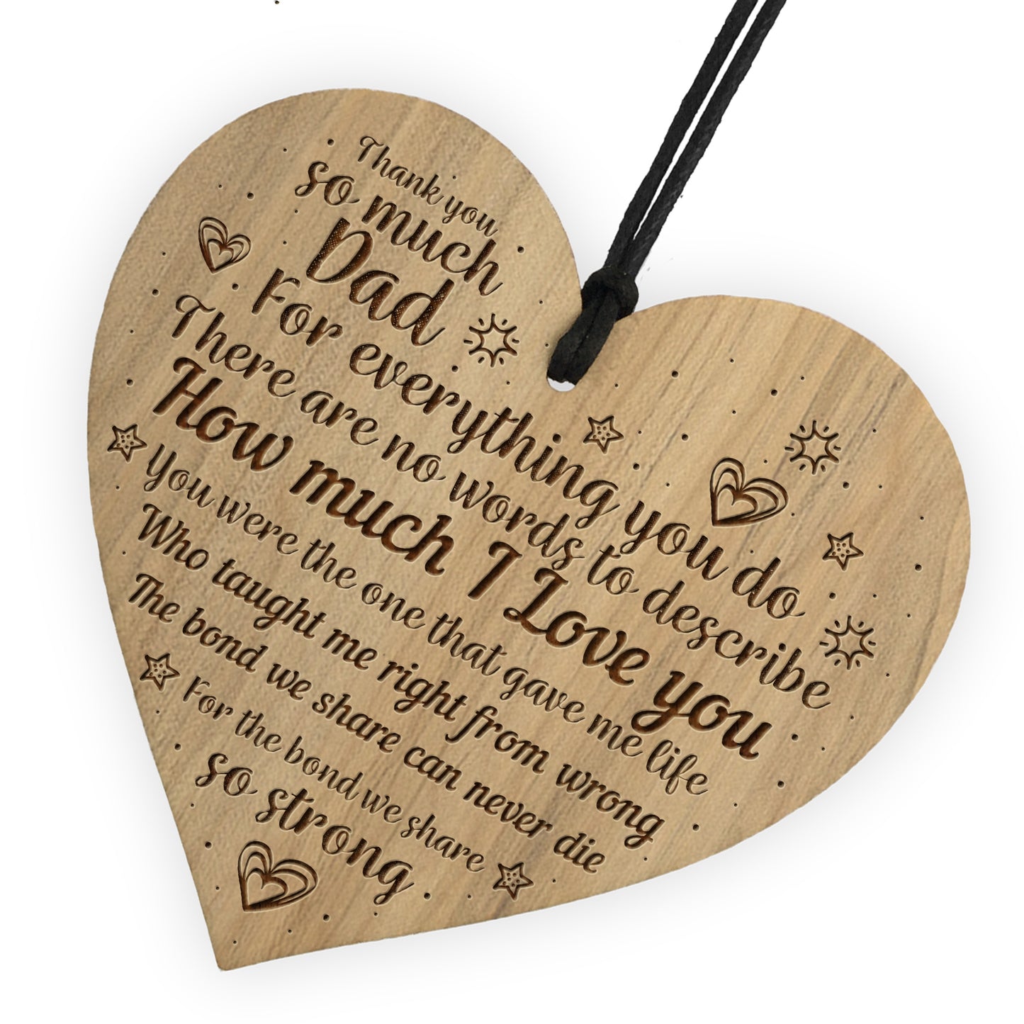 Dad Gift Ideas Engraved Heart Dad Gift Birthday Christmas