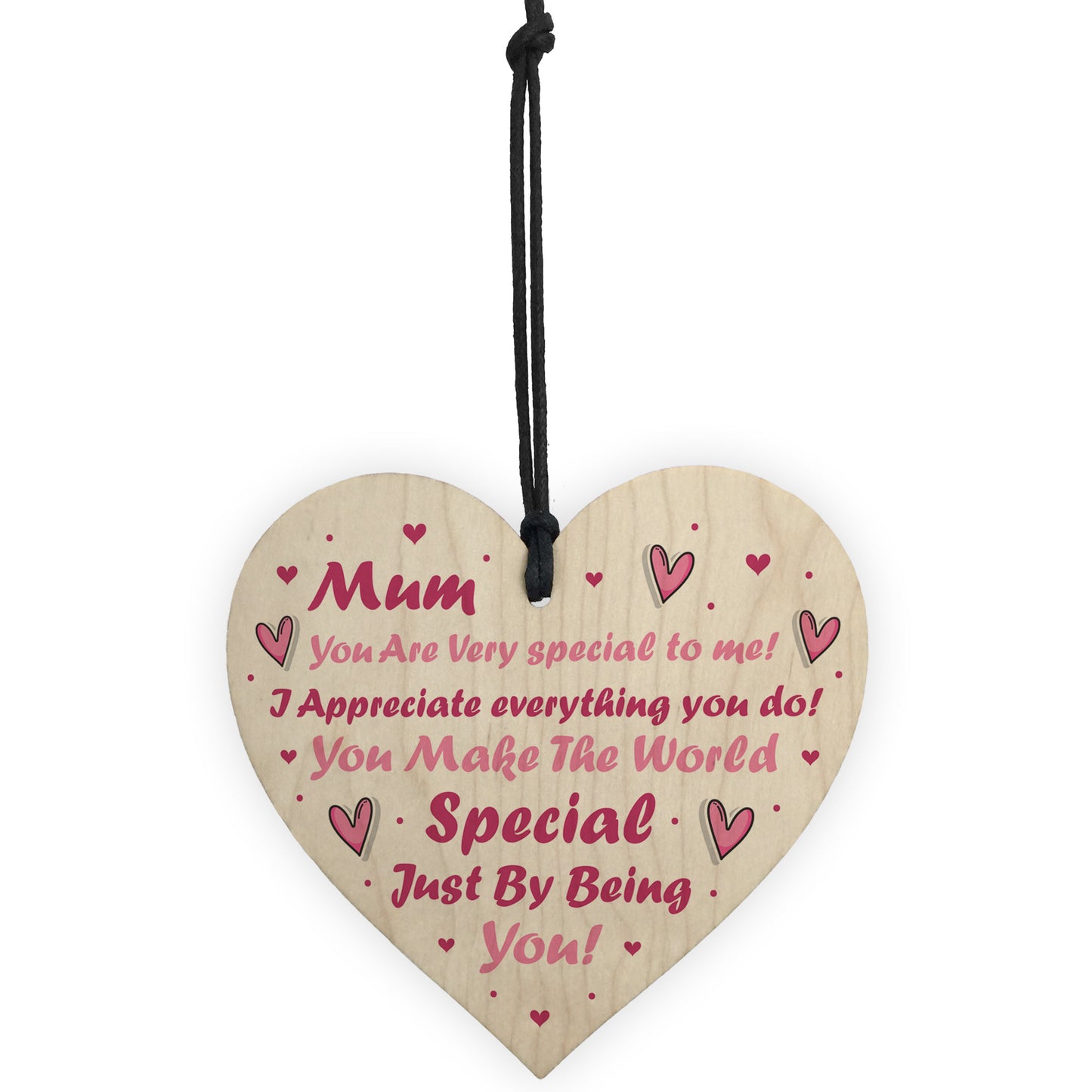 Novelty Mum Gift Wooden Heart Sign Gift For Mothers Day Birthday