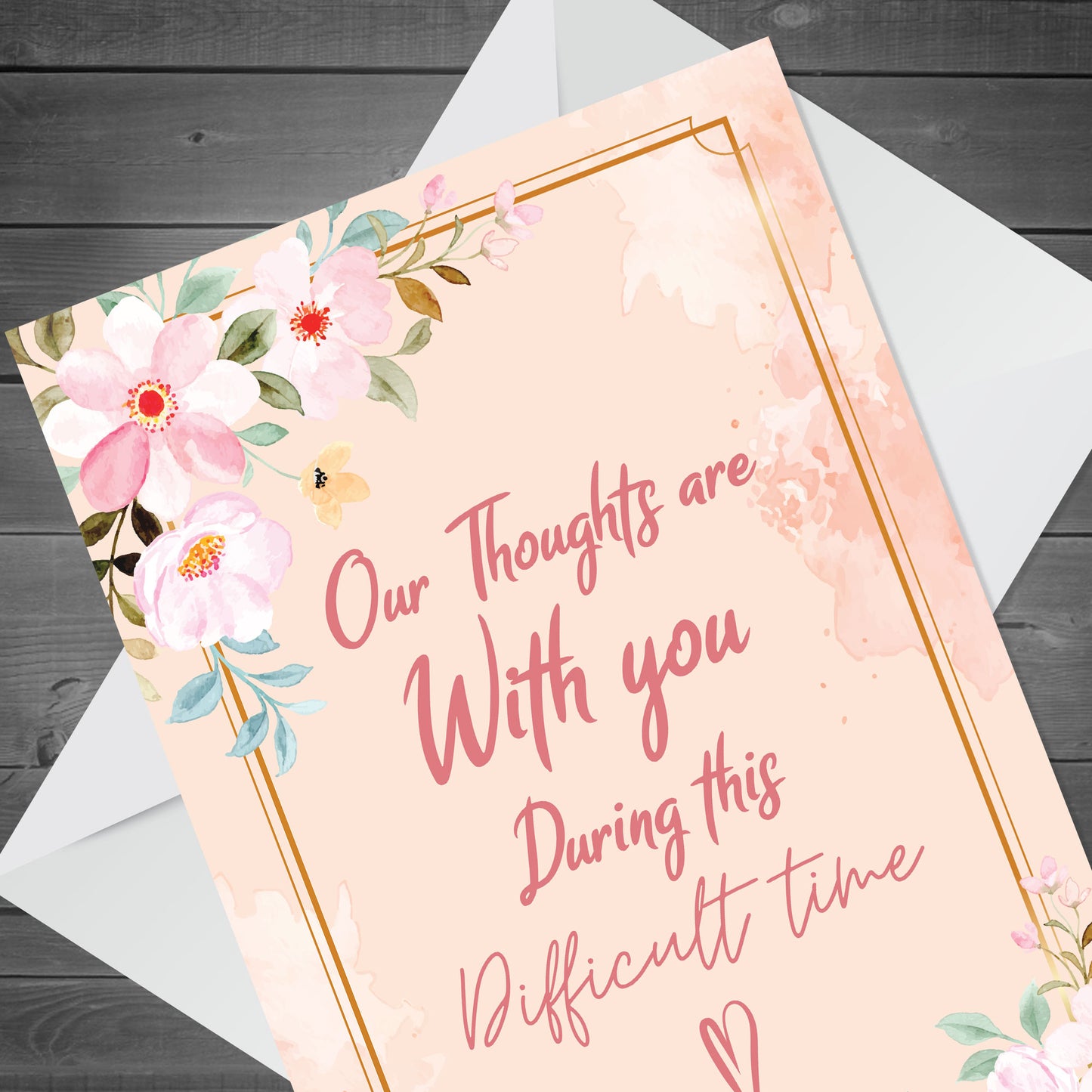 Thoughts Are With You Sympathy Condolences Floral Bereavement