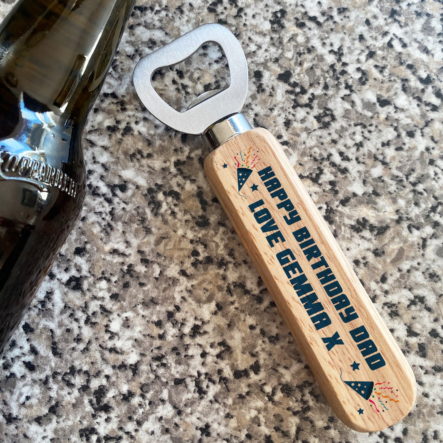Birthday Gift For Dad Wood Bottle Opener Dad Gift From Daughter