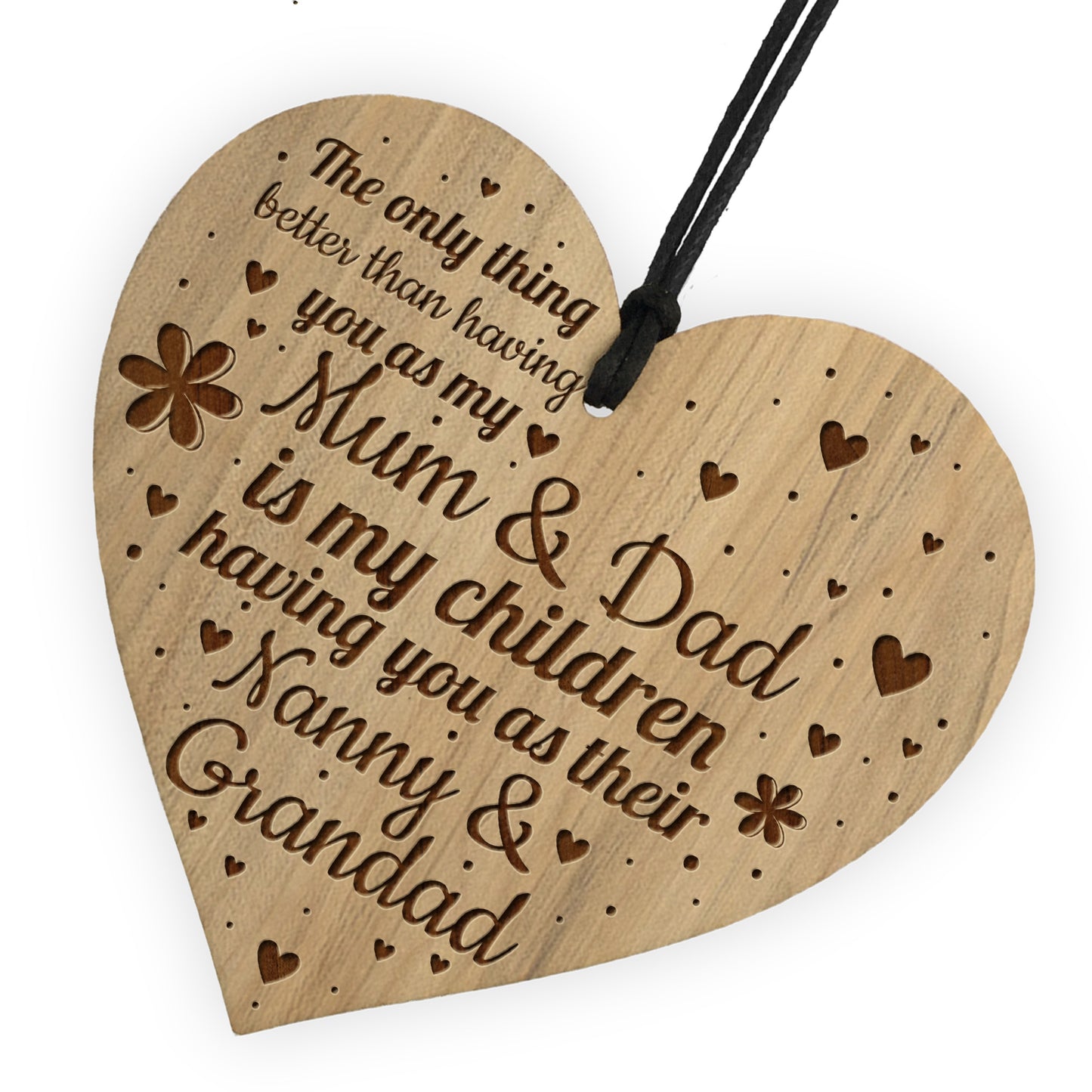 Mum And Dad Gift From Daughter Engraved Heart Christmas Gift