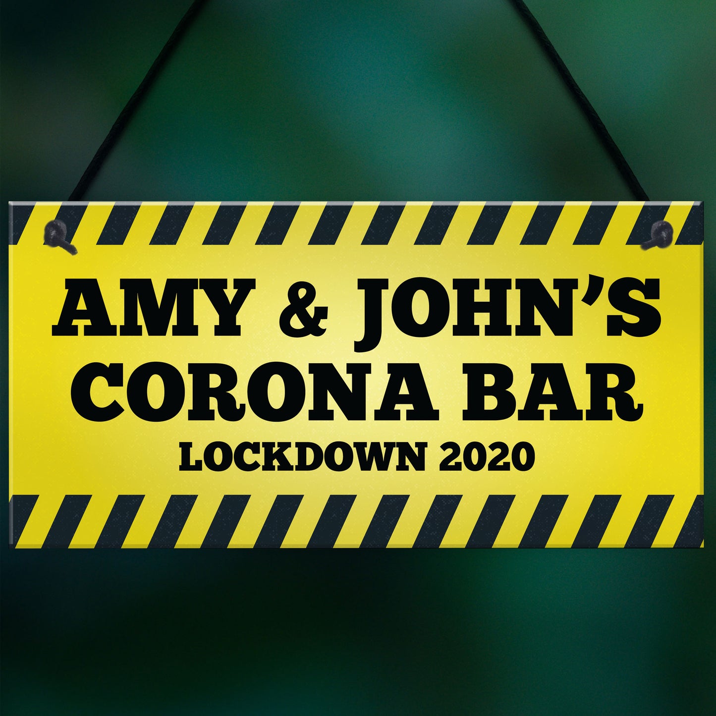 Funny Personalised CORONA Bar Lockdown Novelty Sign Gift For Him