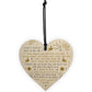 Memorial Gift For Mum Dad Nan Grandad Wooden Heart Xmas Bauble