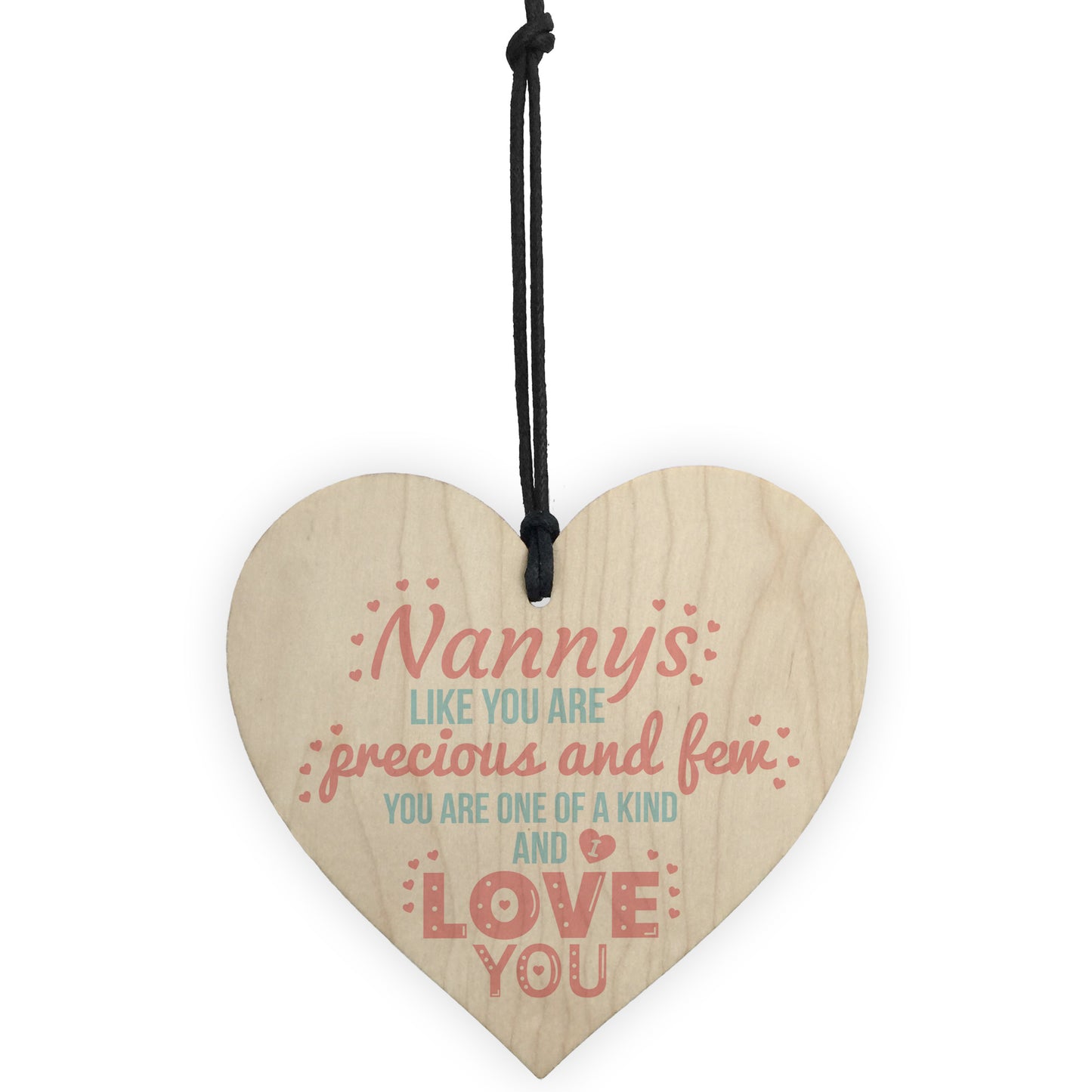 Love Wood Heart Sign NANNY NANA NAN GRANNY GRAN Keepsake Gift