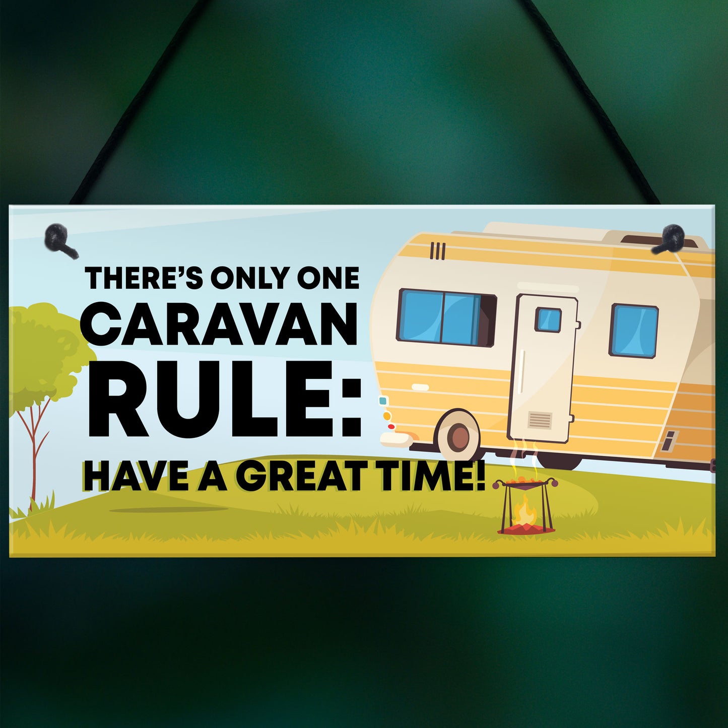 Red Ocean Funny Caravan Sign Novelty Motorhome Sign