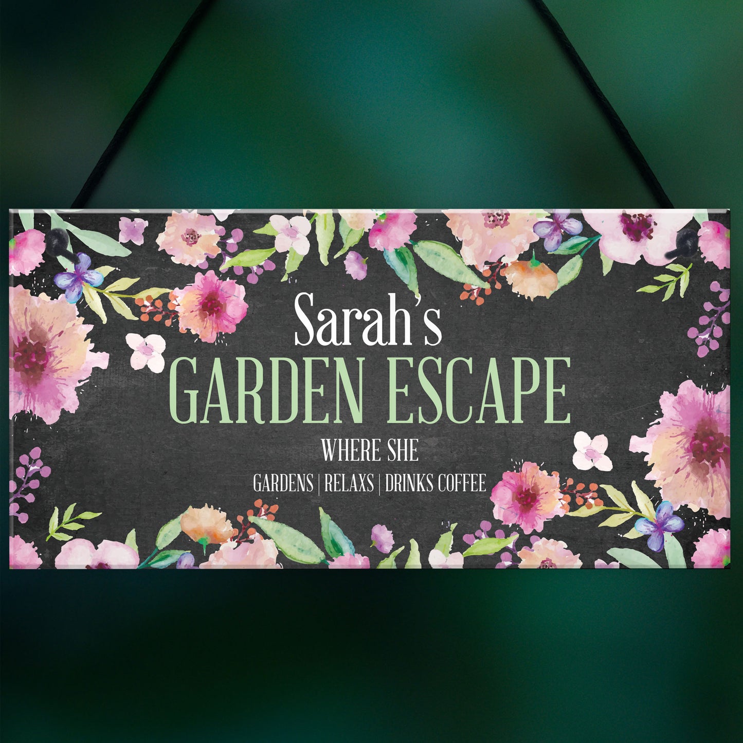 Garden Escape Sign Personalised Any Name Garden Sign For Outdoor