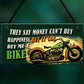 Funny Motorcycle Sign Novelty Motorbike Decor for Garage