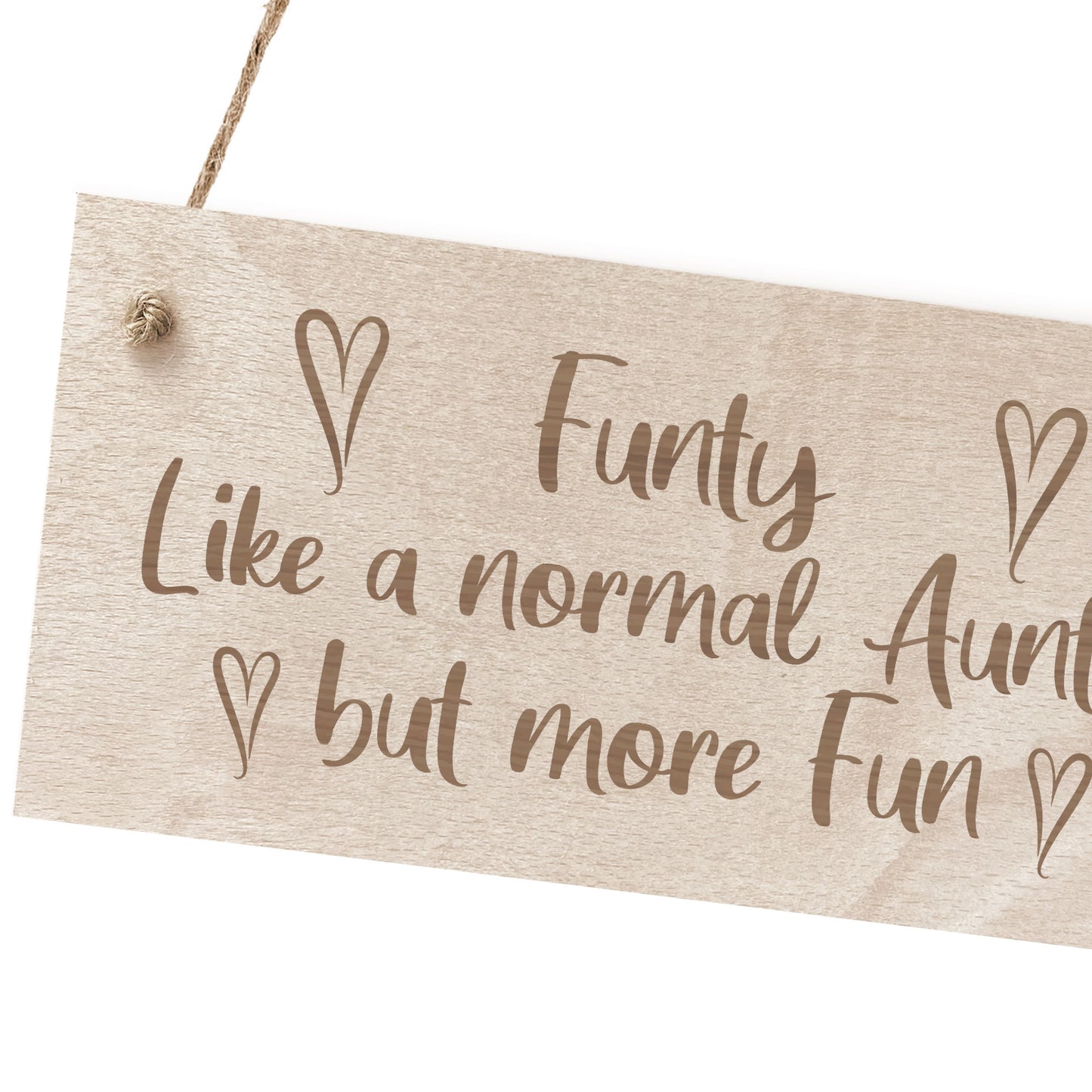Funny Aunty Auntie Gift Engraved Hanging Sign Novelty Aunty Gift