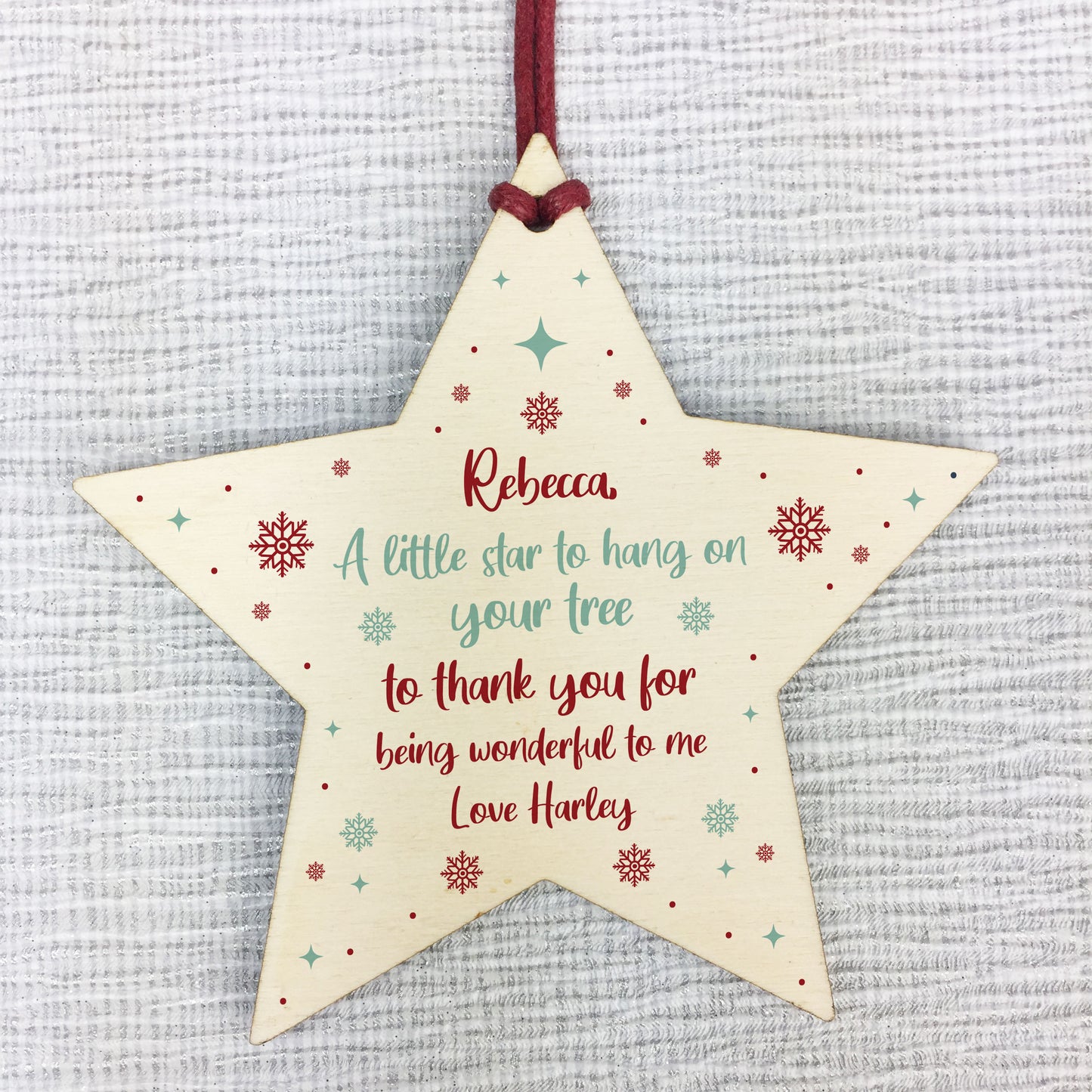 PERSONALISED Thank You Christmas Gift For Teacher Assistant