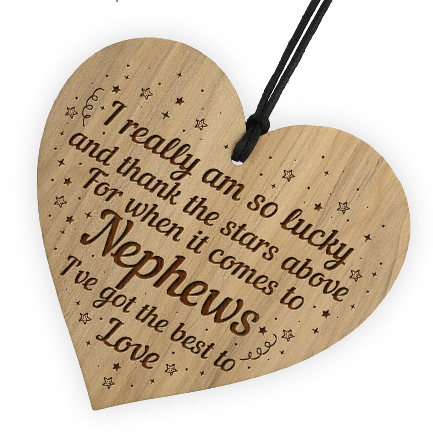 Gift For NEPHEW Engraved Heart Nephew Birthday Christmas Gift