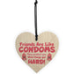 Best Friend Sign Funny Rude Friendship Gift Wood Heart Friend