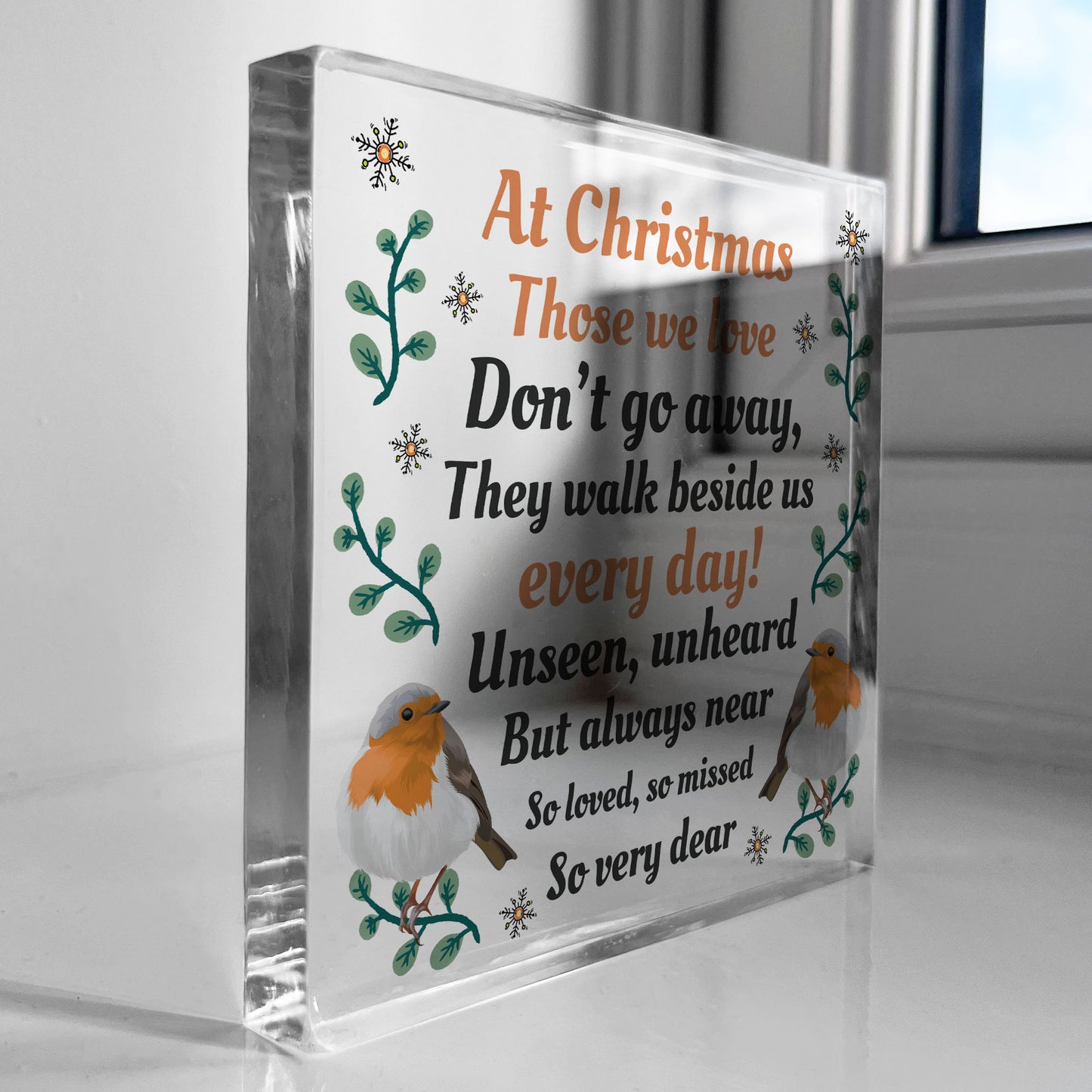 Christmas Memorial Remembrance Plaque Decoration For Mum Dad Nan