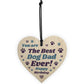 Dad Birthday Gifts For Dog Dad Funny Wooden Heart Birthday Gift