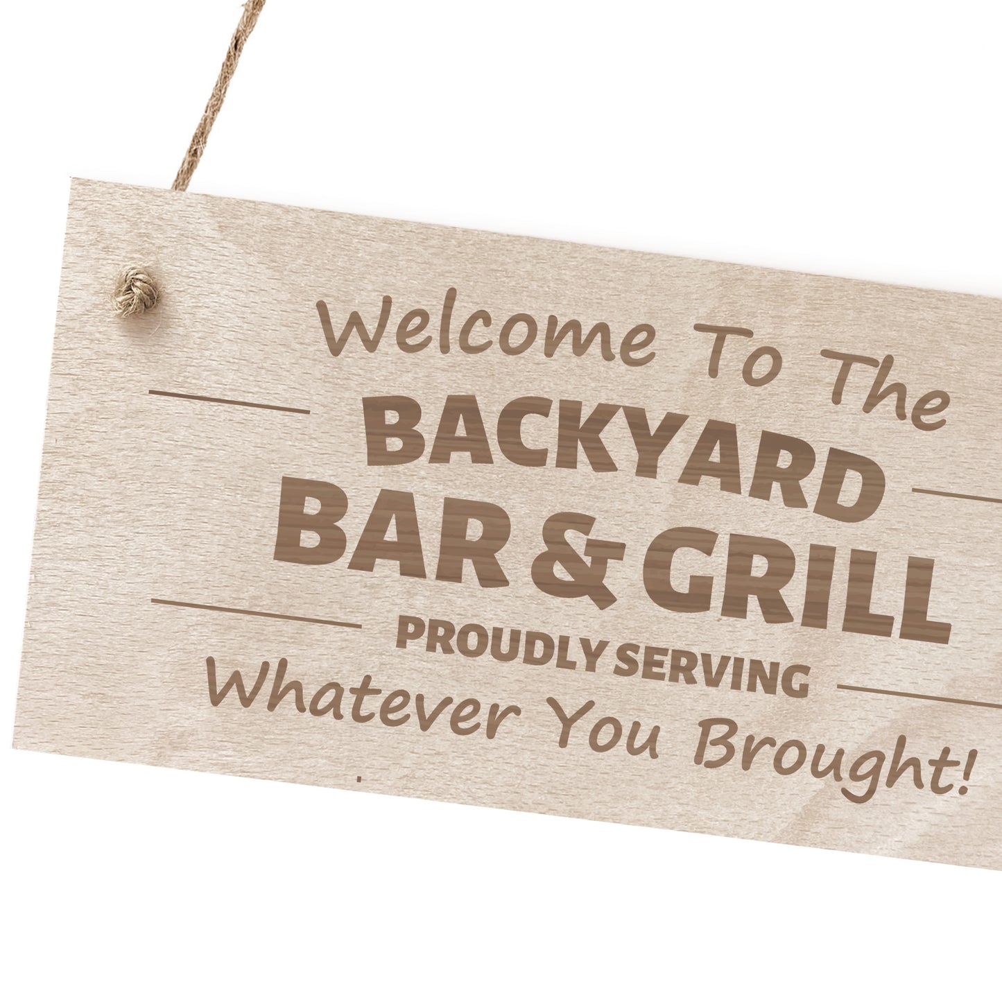 Funny Bar Sign Plaque Wood Engraved Sign Wall Door Garden Sign