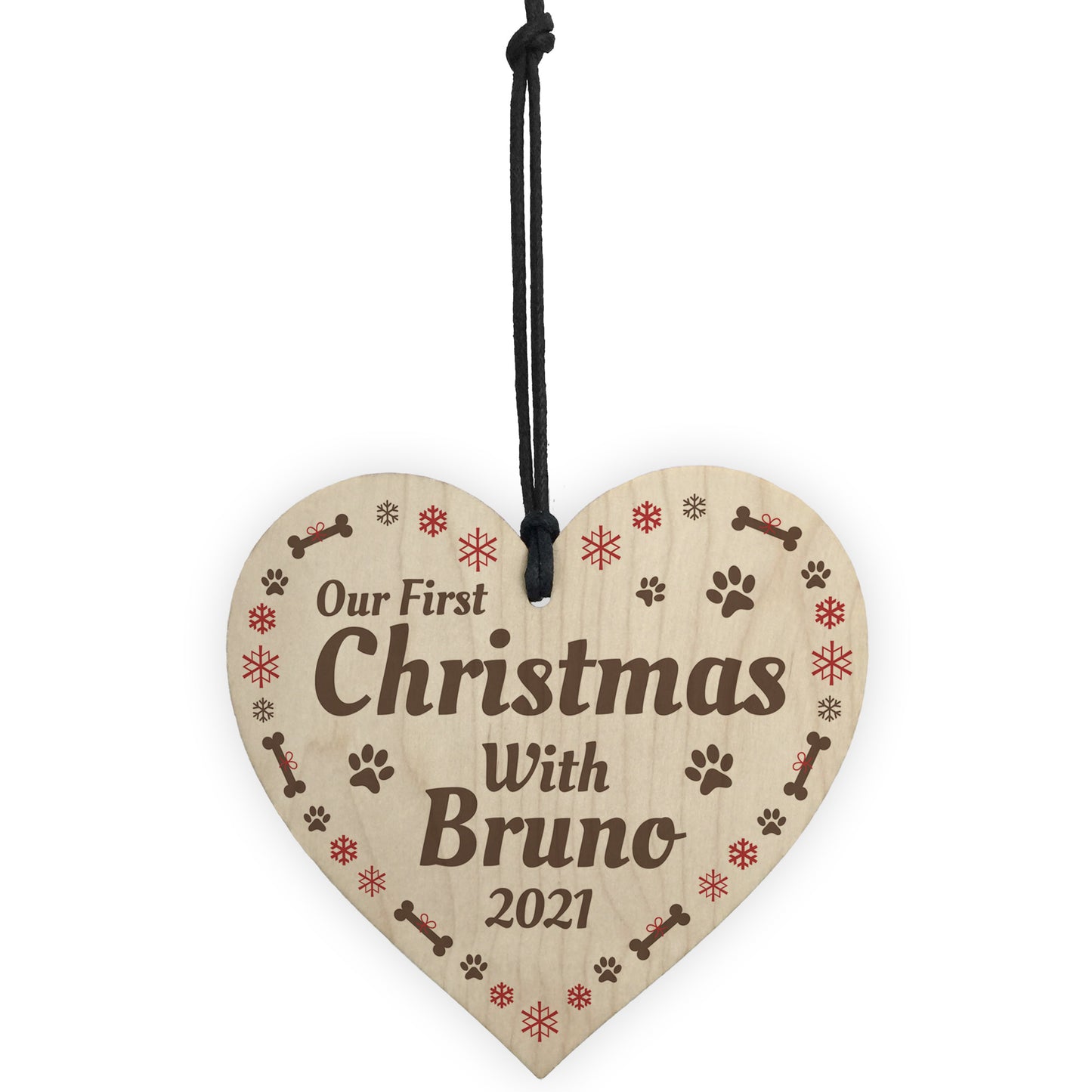 Dog Puppy Bauble 1st Christmas Personalised Christmas Tree Decor