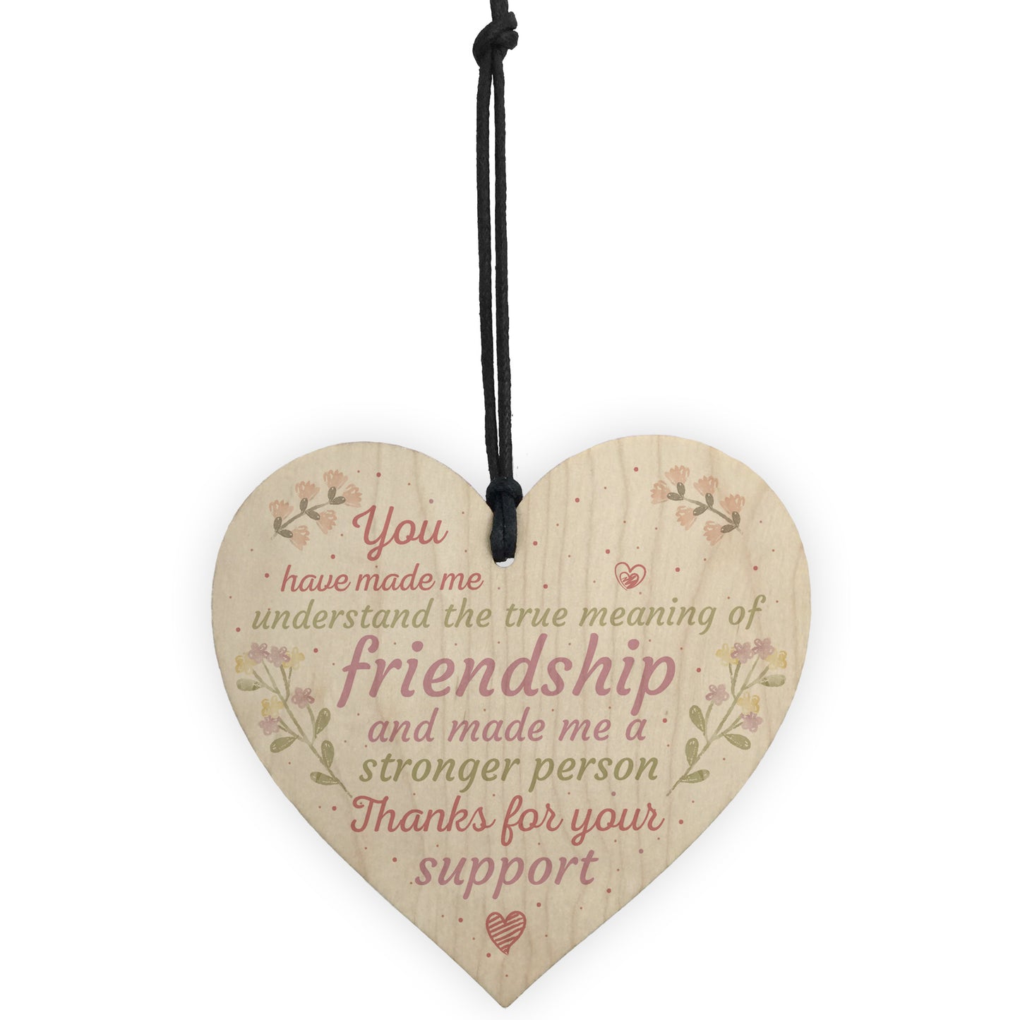 Friendship Sign Best Friend Gift Wooden Heart Sign Thank You