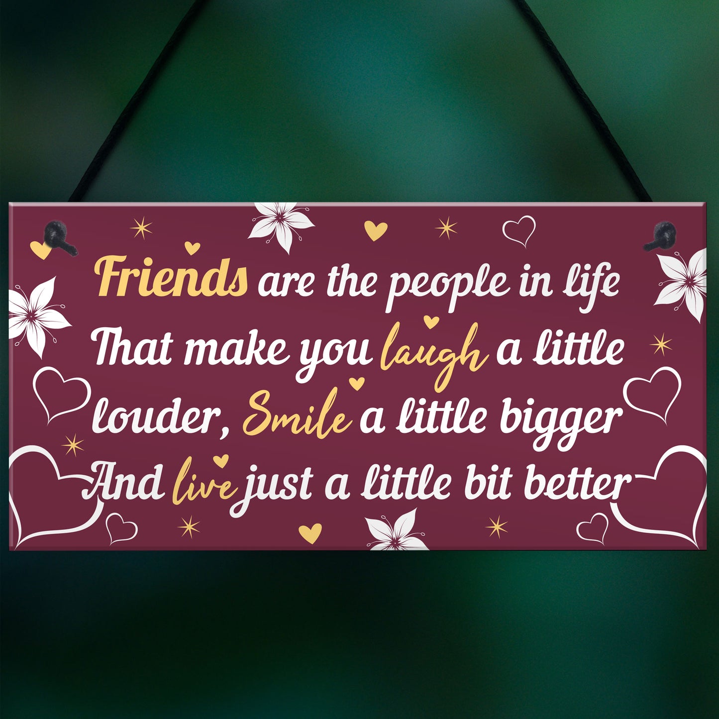 BEST FRIEND PLAQUE Thank You Gift For Her Birthday Gifts For Her