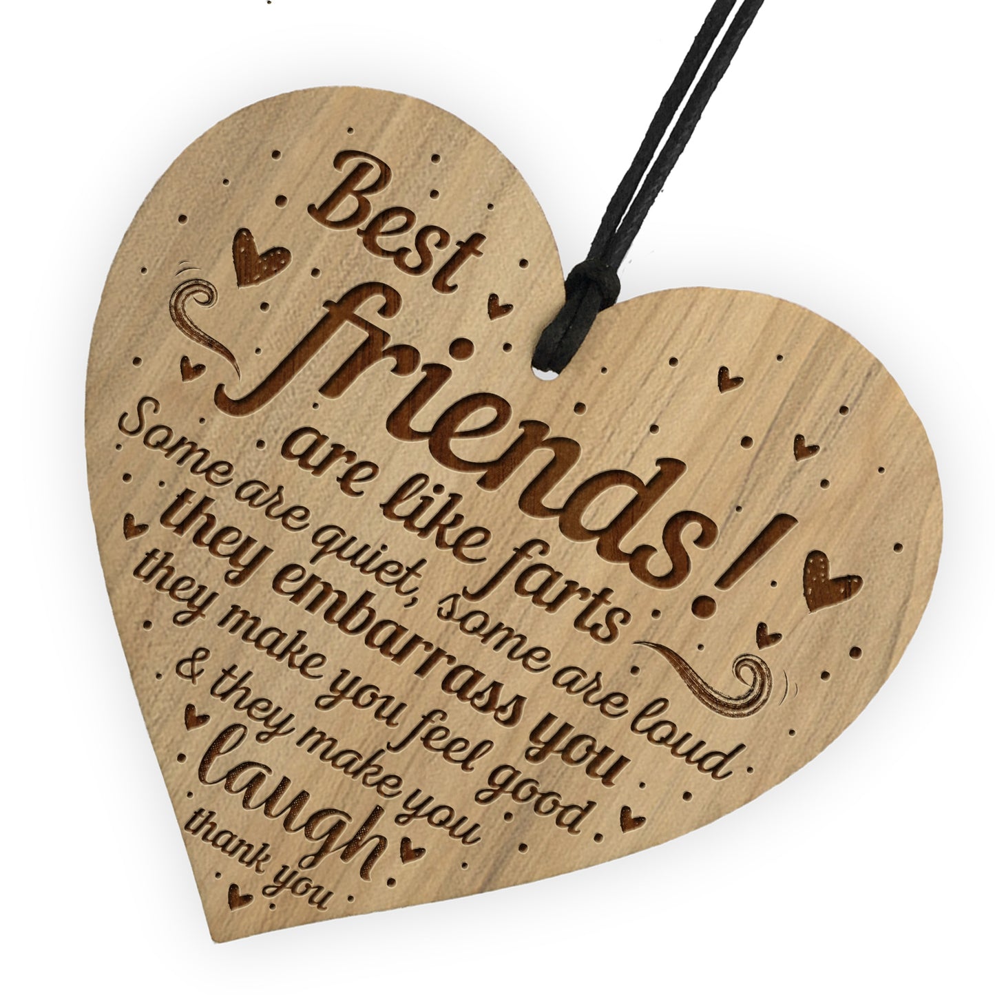 FUNNY Best Friend Gift For Christmas Birthday Engraved Heart