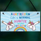 Novelty Unicorn Gift For Auntie Birthday Xmas Gifts Auntie Sign