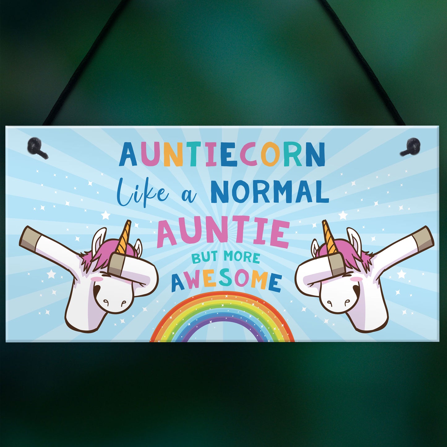 Novelty Unicorn Gift For Auntie Birthday Xmas Gifts Auntie Sign