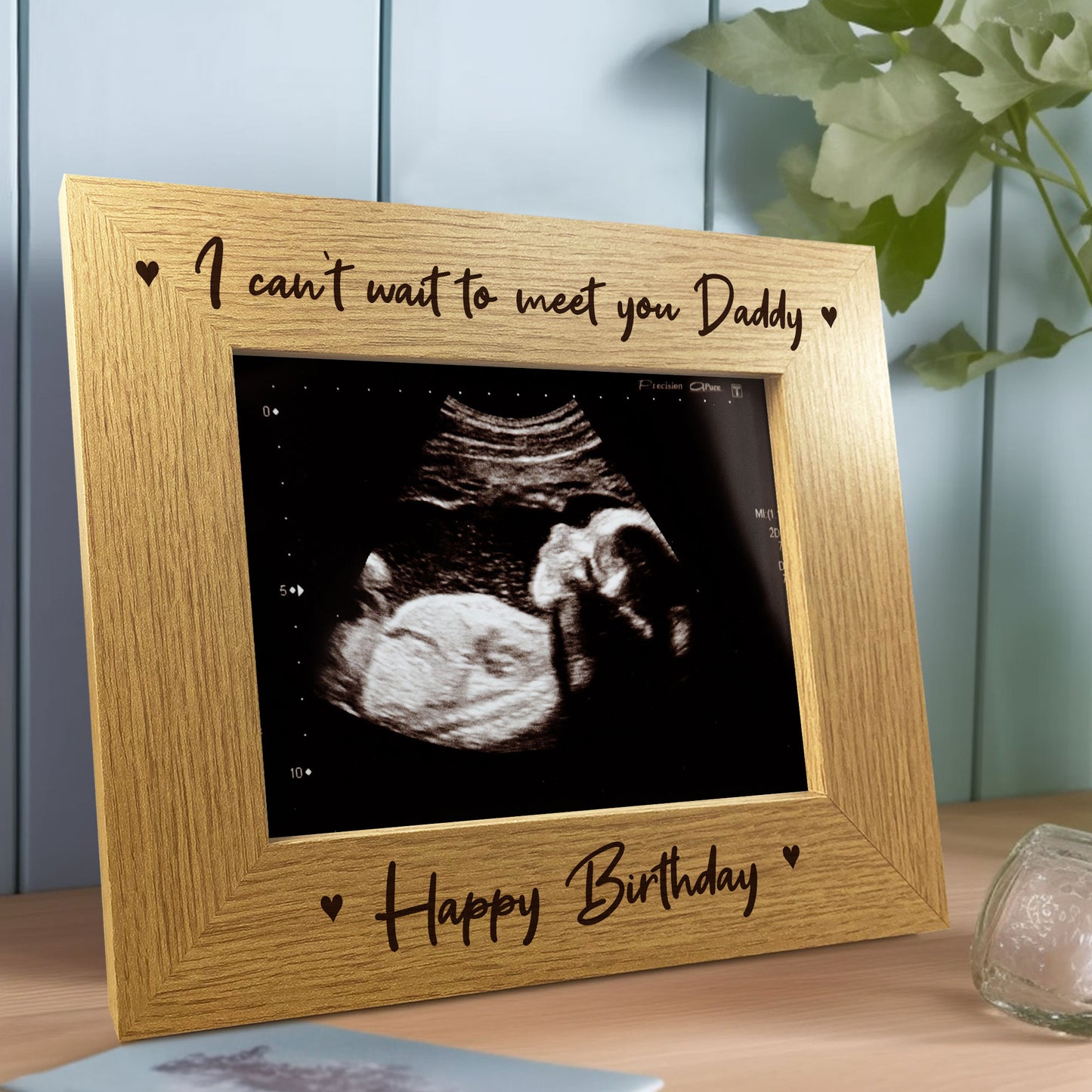 Birthday Gift For New Daddy Wooden Photo Frame Bump Gifts