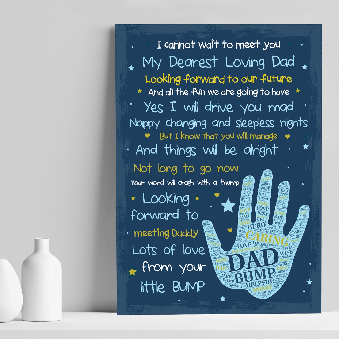 daddys tackle box for baby poem Daddy To Be Gifts From The Bump Baby Poem New Daddy Gift – Red Ocean Gifts