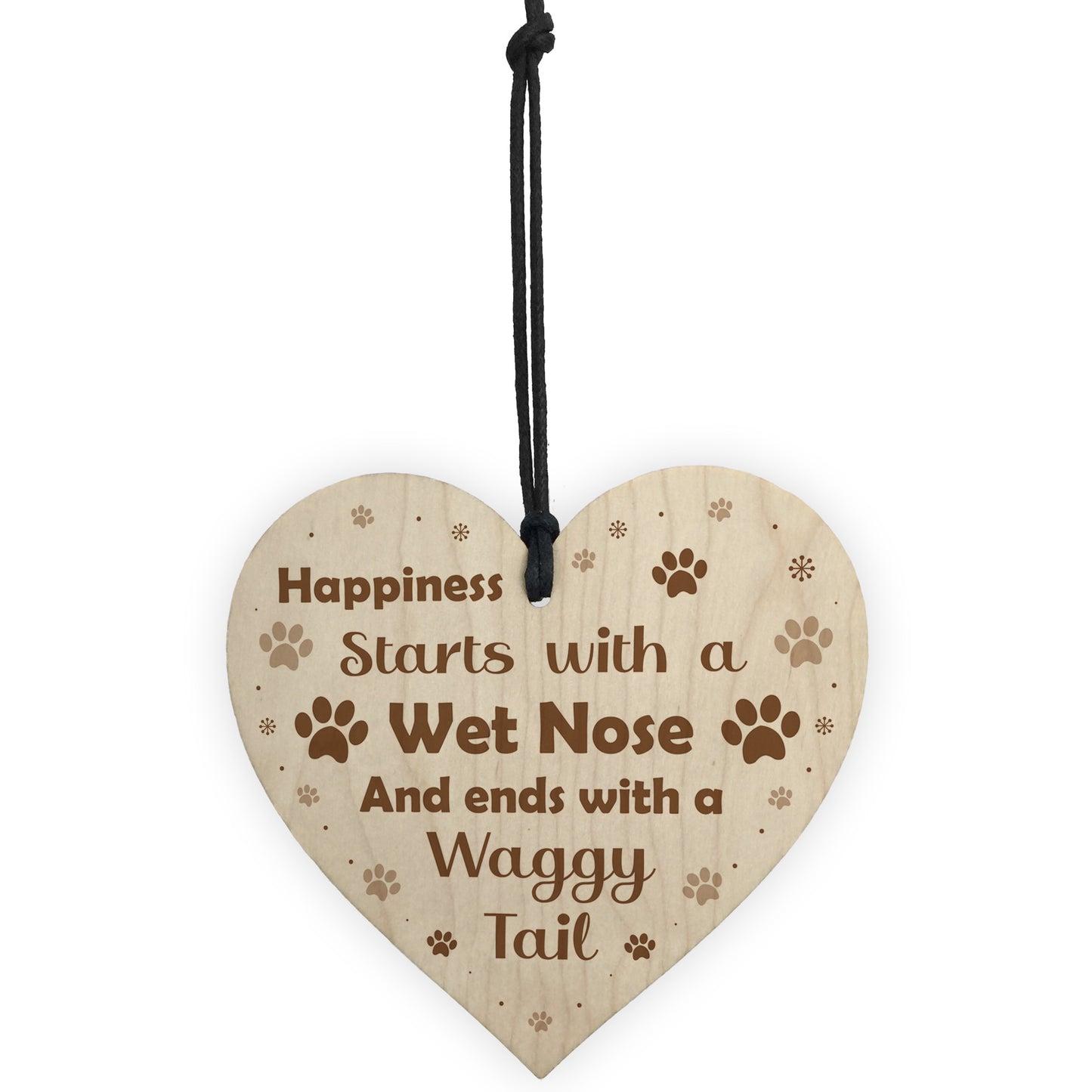 Christmas Card And Wooden Heart From The Dog Pug Gifts