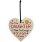 Funny Joke Birthday Gift For Mum Dad Wood Heart Daughter Gift