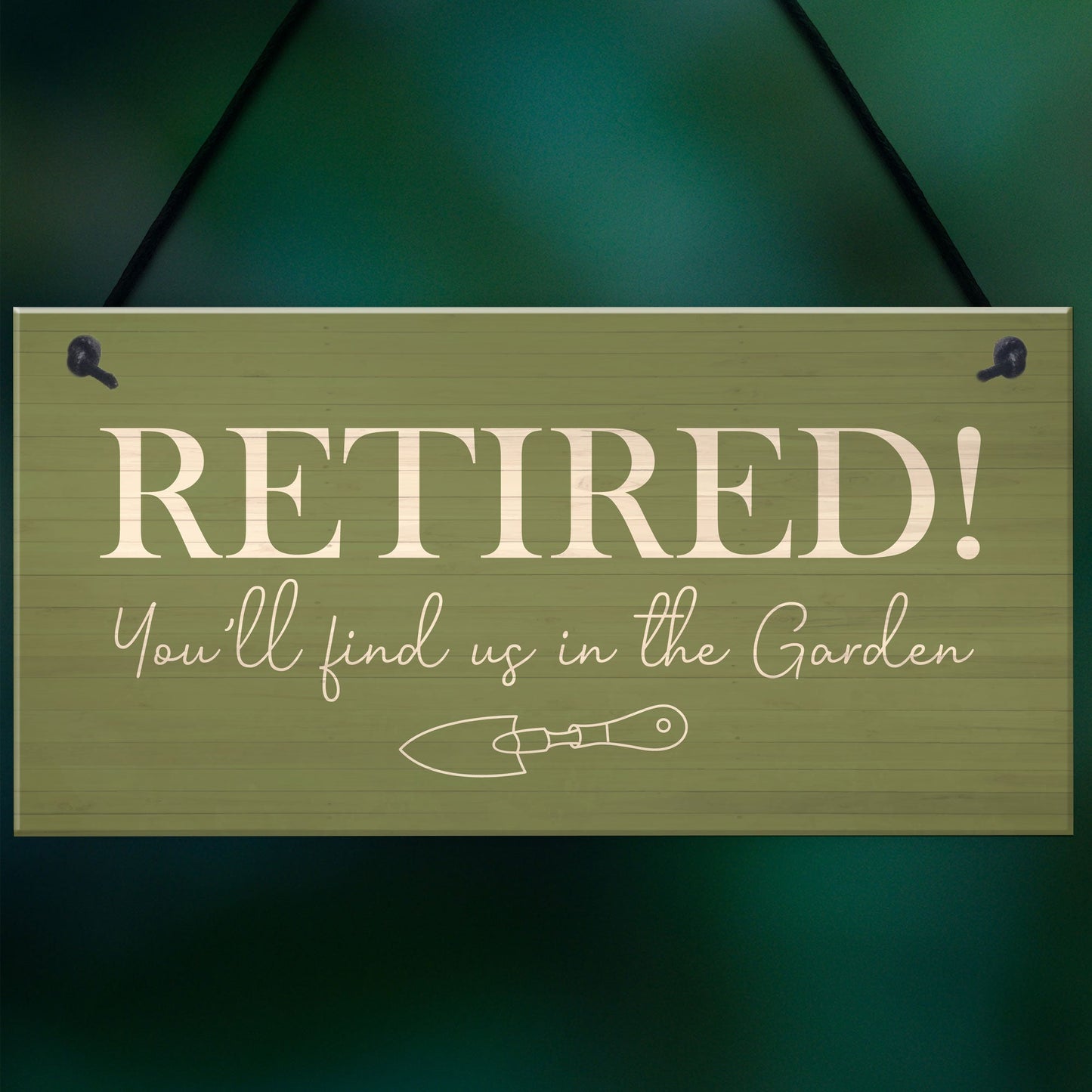 Funny Garden Sign Novelty Retirement Gift Hanging Door Shed Sign