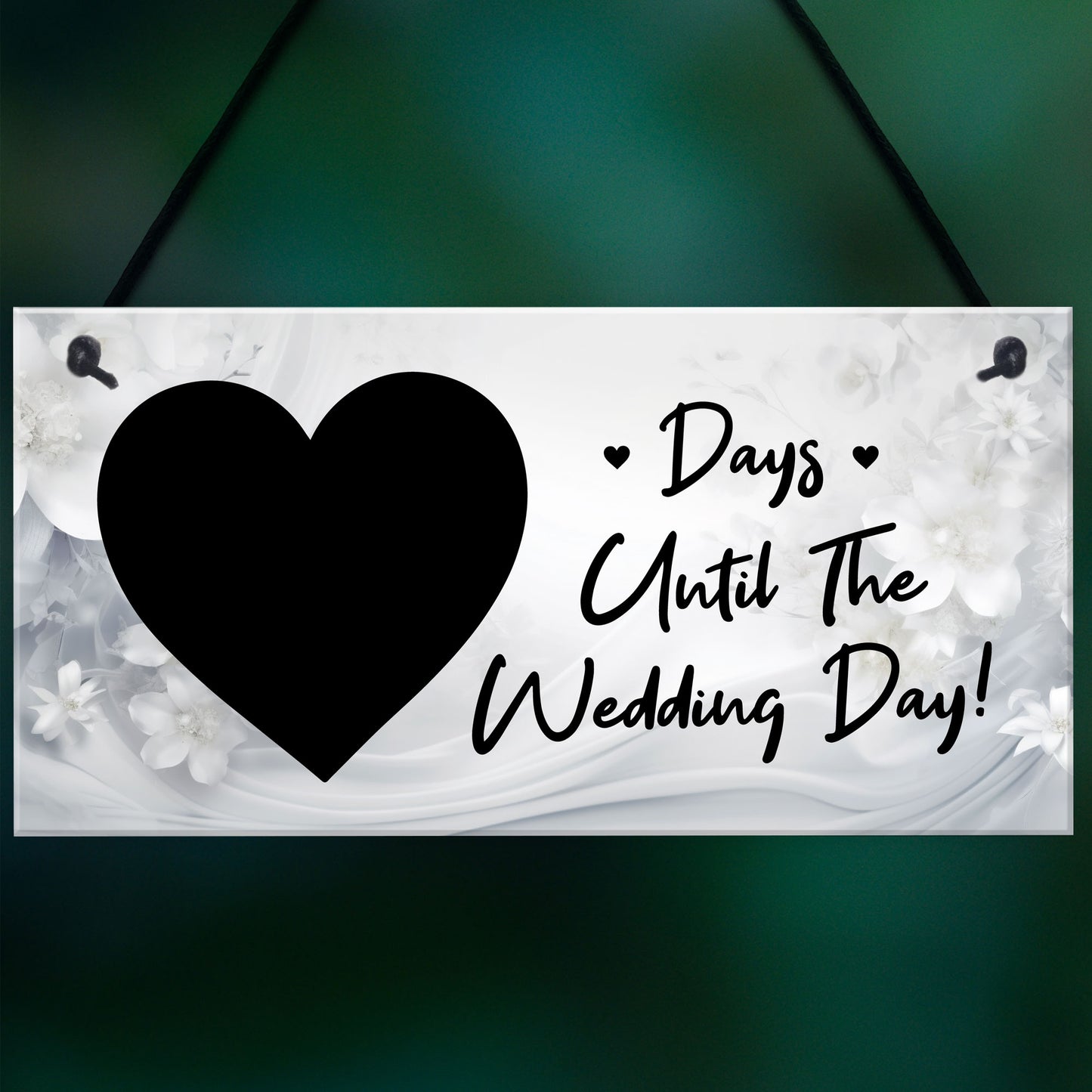 Wedding Countdown Plaque For Bride To Be Engagement Gifts