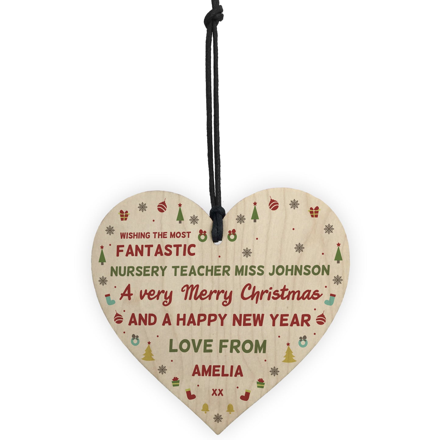 Personalised Nursery Teacher Thank You Gifts Christmas Gift