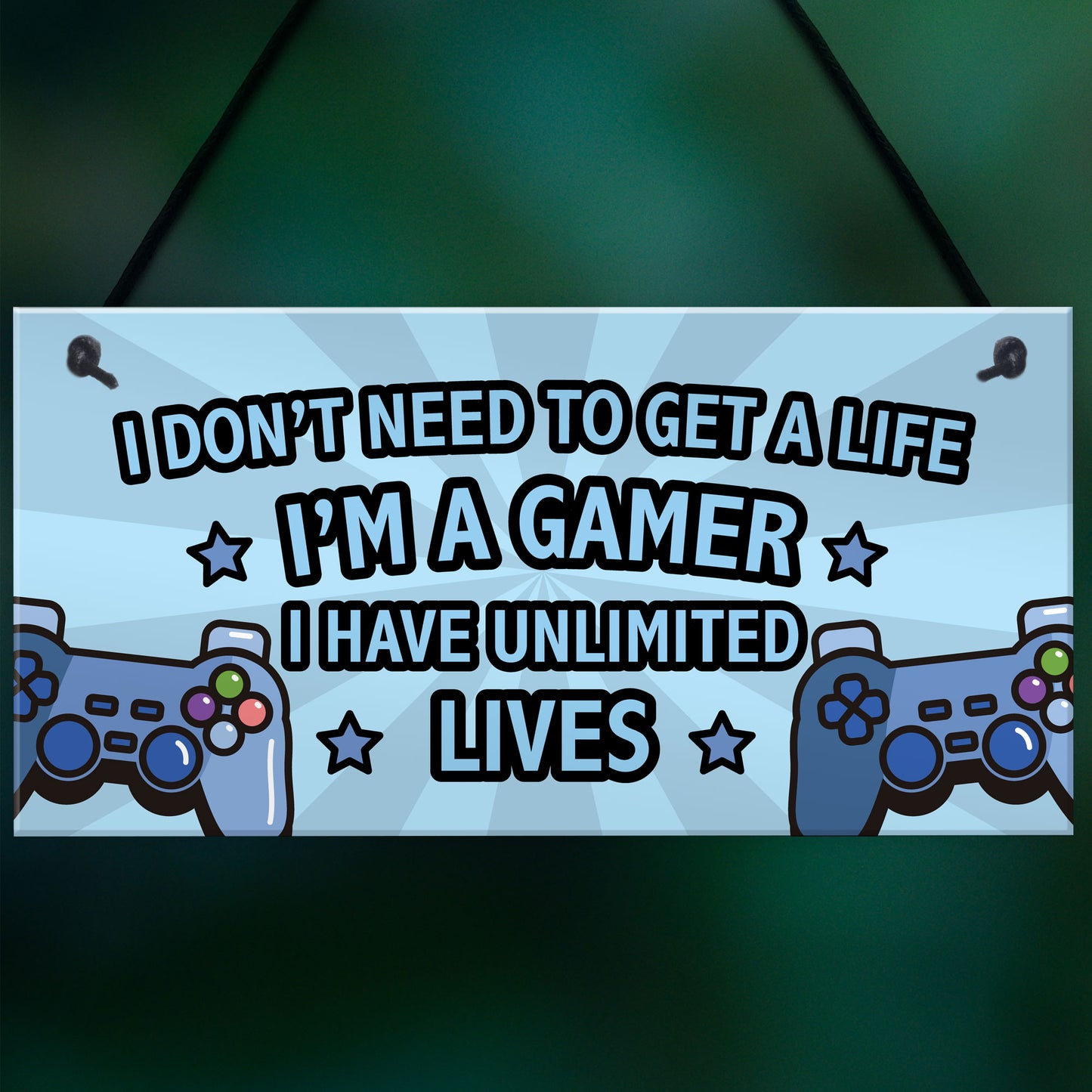 Gaming Sign Retro Gaming Gift For Boys Bedroom Man Cave Gift