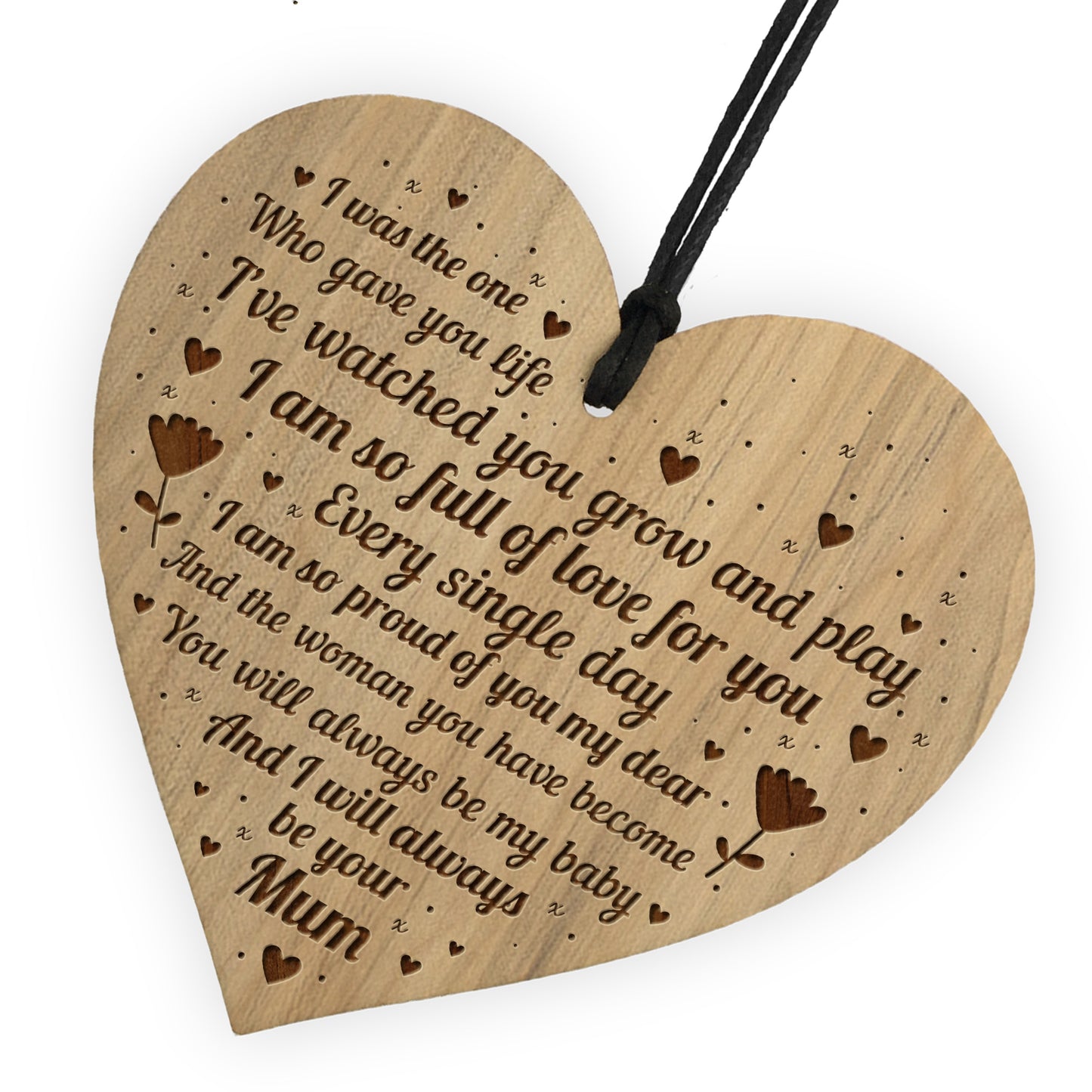 Daughter Son Gift From Mum Engraved Heart Daughter Son Birthday