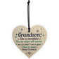 Grandson Christmas Ornament Bauble Wooden Heart Keepsake Gift