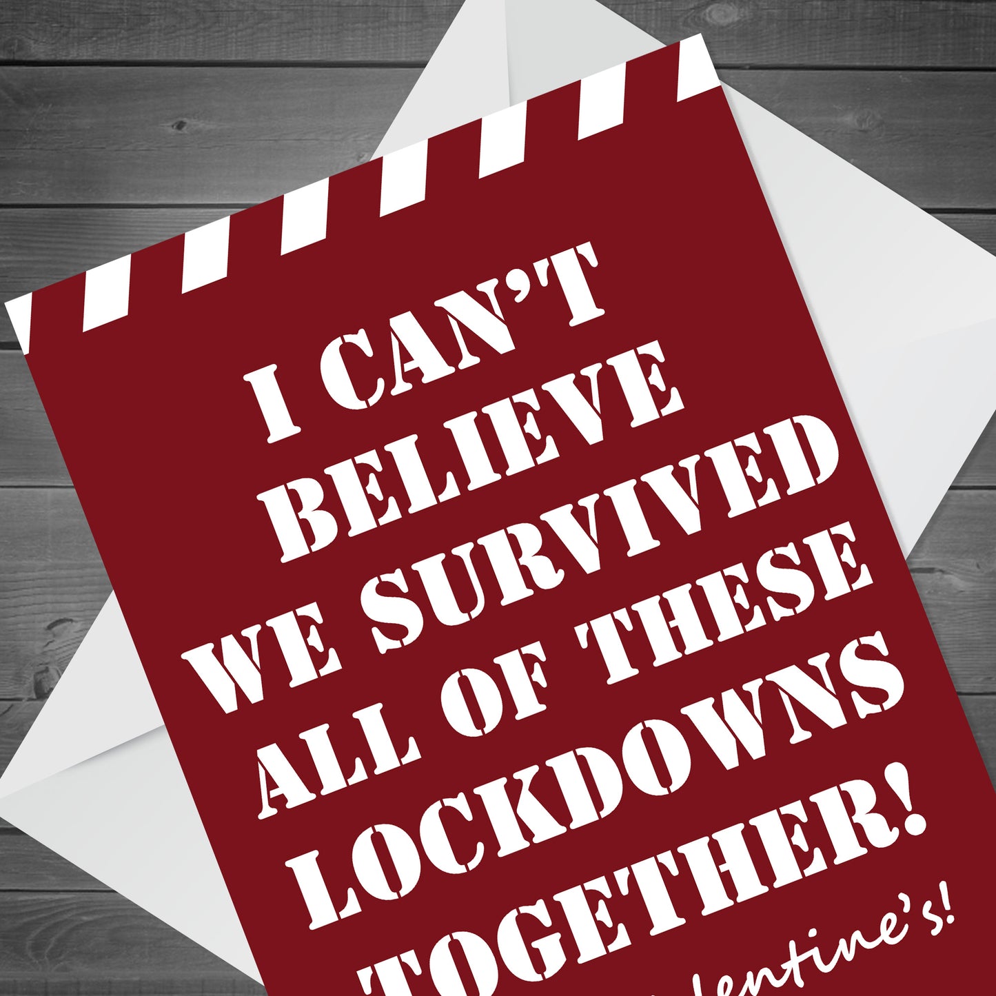 Funny Hilarious Valentines Day Card For Him Her Lockdown Design