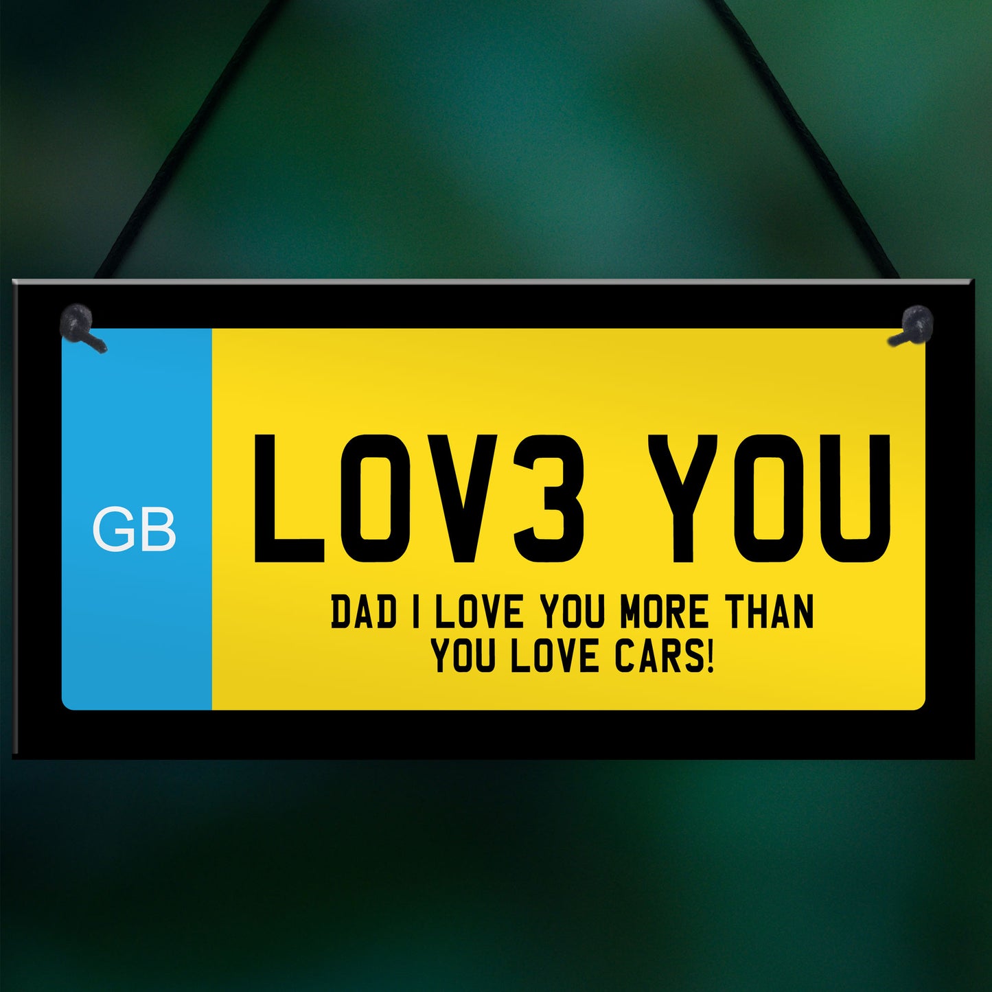 Number Plaque Love You Sign Dad Gift For Fathers Day Birthday