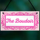 The Boudoir Vintage Shabby French Powder Room Hanging Plaque