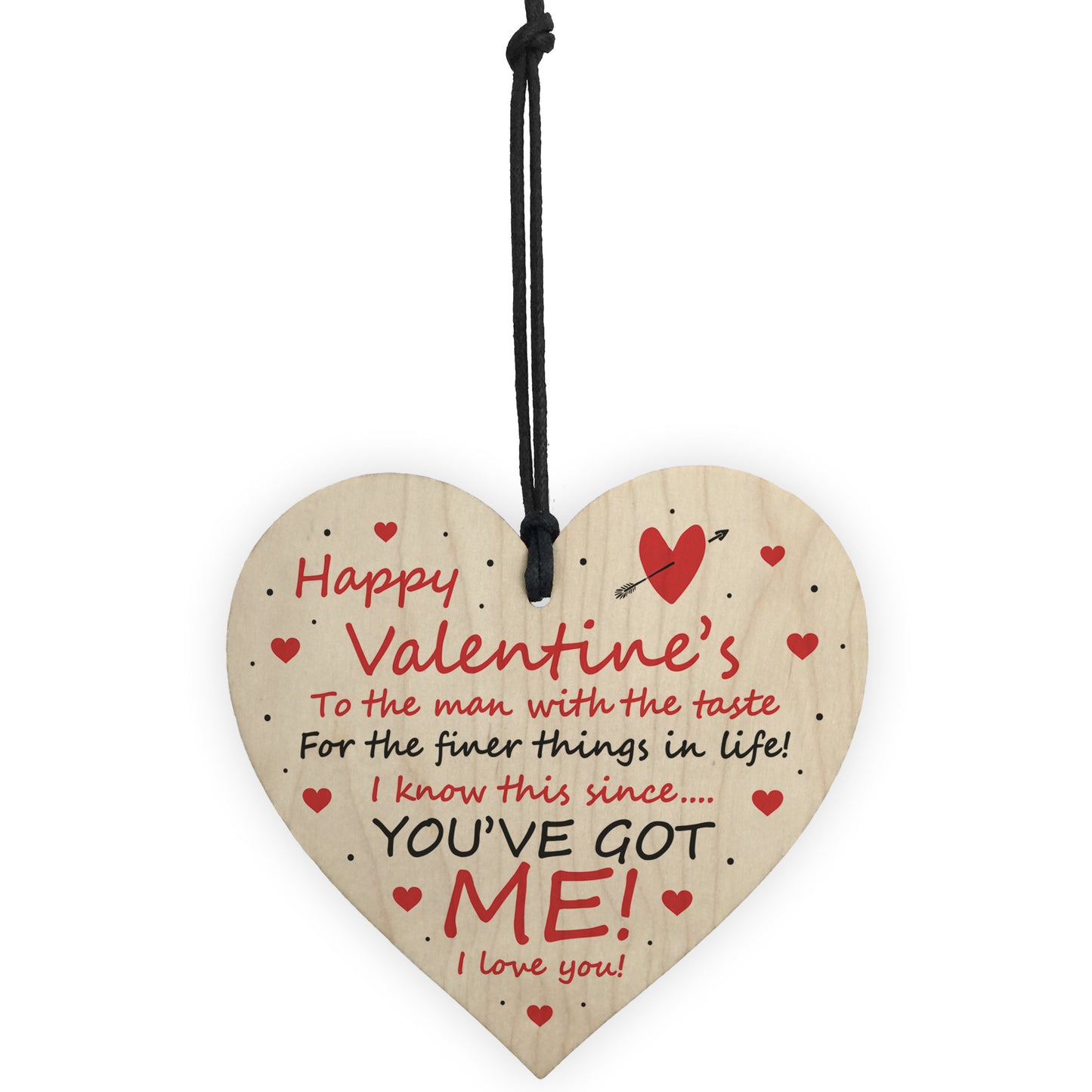 Funny Valentines Day Gift For Him Boyfriend Husband Wood Heart