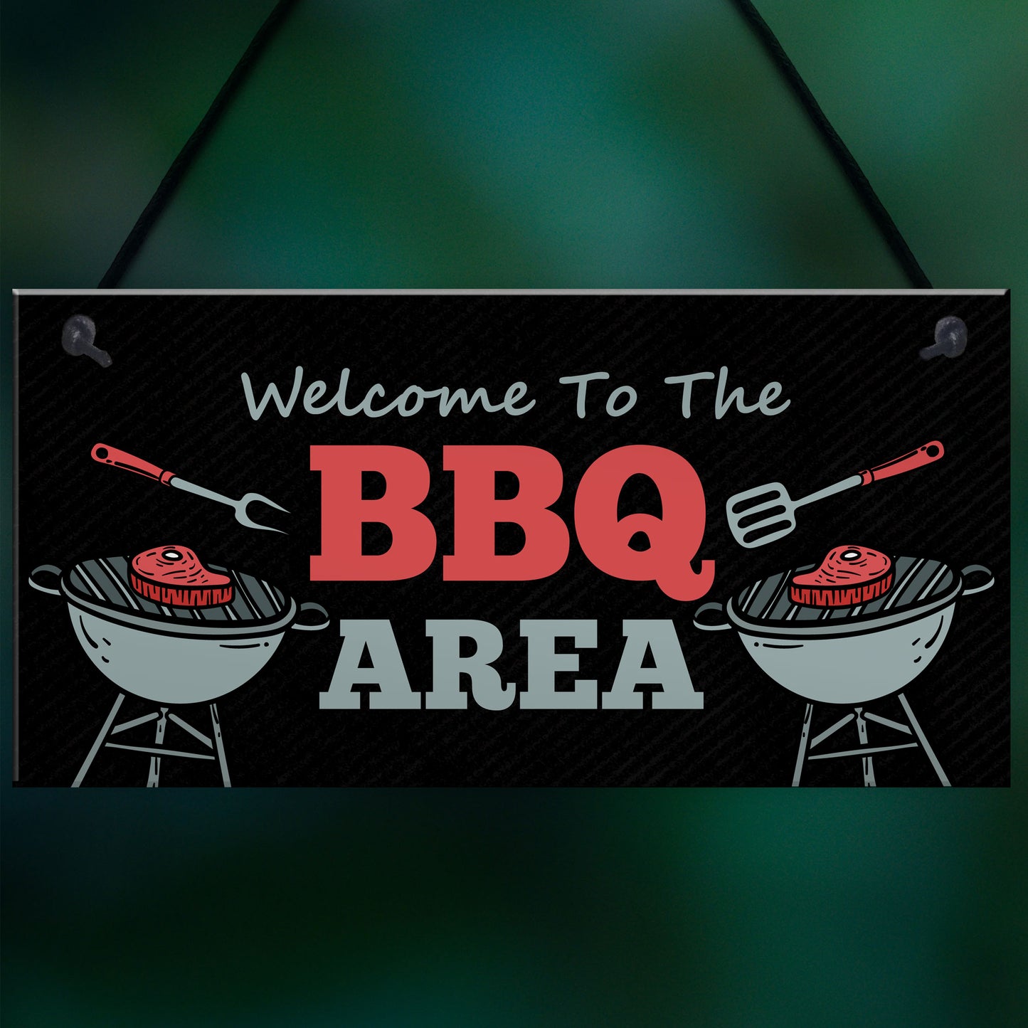 Barbecue Sign BBQ Plaque Hanging Wall Door Sign Garden Shed
