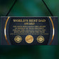 BEST DAD AWARD Dad Sign Fathers Day Gift From Daughter Son