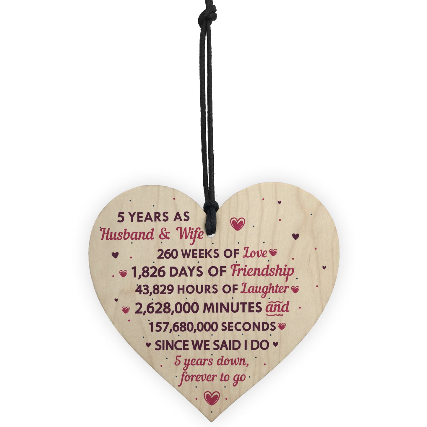 5th Wedding Anniversary Gift Heart Wedding Anniversary Gift