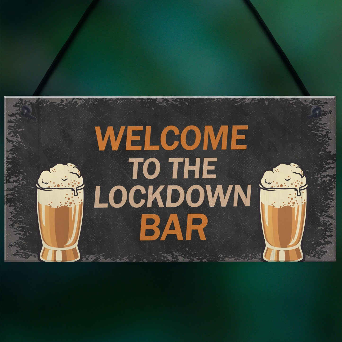 The LOCKDOWN Bar Funny Quarantine Plaques Novelty Home Bar Sign