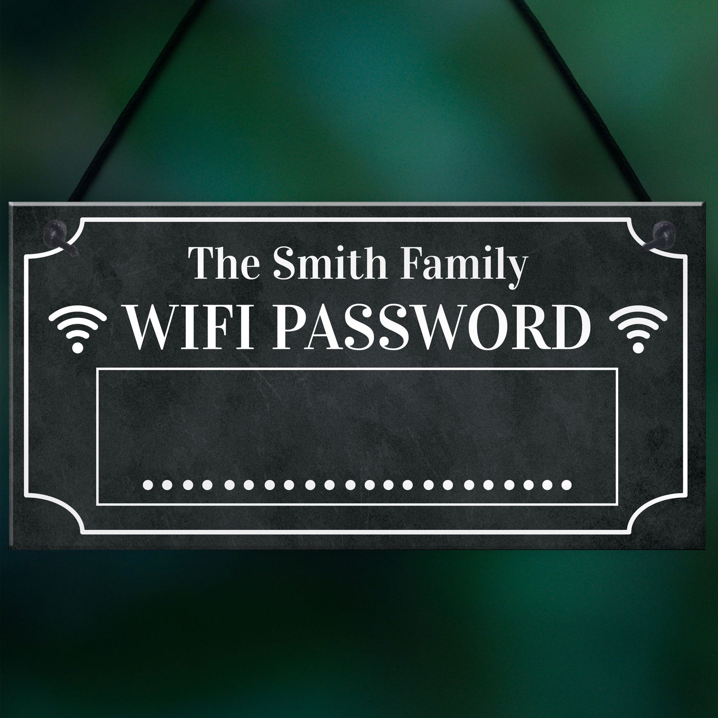 PERSONALISED Wifi Password Hanging Home Sign House Warming